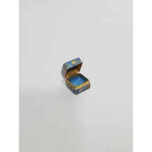 Antika Cloisonne Minyatür Kutu 2,2x1,9cm 110