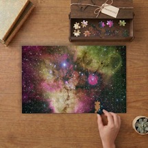 Renkli Nebula Tasarımı 240 Parça Ahşap Puzzle Ahşap Kutuda Mpy50275