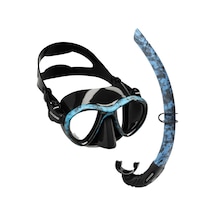 Cressi Metis Maske - Corsica Şnorkel Set Blue Camo Çok Renkli