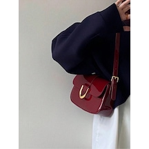 Housebags Rugan Cherry Ayarlanabilir Askılı Mıknatıs Ve Fermuar Kapamalı El-omuz Çantası 263 Bordo