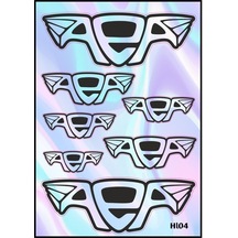 Motosiklet Altın Elbilesi Adam Hologram Çoklu Sticker Diğer