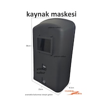 Kaynak Maskesi Plastik Siyah Camlı Kaynak Yapma Maskesi Elde Tutm
