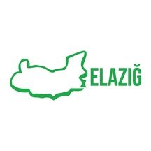 Elazığ Harita Araba Sticker 17x17 Cm Yeşil