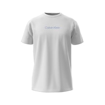 Calvin Klein Erkek Marka Logolu Pamuklu Bisiklet Yakalı Nem Emici Kumaşlı Şık Görünümlü Günlük Kullanıma Uygun Beyaz T-shirt 000nm2748e 2y8