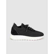 Siyah Triko Hakiki Deri Kadın Sneaker Ayakkabı Siyah Triko Hakiki Deri Kadın Sneaker Ayakkabı