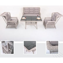 Flexy 1164 Rattan Eyfel 3lü Takım 3+1+1