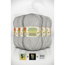 Elit Baby - 4672 Açık Gri - 5'li Paket - 100gr/250m - Bebek İpi - Anti Pilling Tüylenmez İp