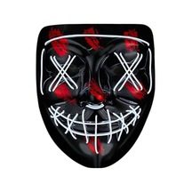 Hallowen Parti Maskesi Neon Led Işıklı Maske 3 Modlu Cadılar Glblseme - 72 Bayramı Maskesi