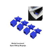 Sibop Kapağı Metal Yıldız Model Lacivert Renk Profesyonel Yıldız Logo Metal Sibop Kapağı 4 Parça Set