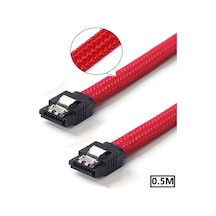 4738 Naylon Örgü Hasır Sata3 Ssd Hdd Data Veri Kablosu 7 Pin 6Gbs