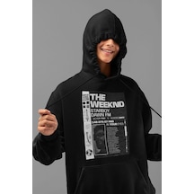 Sevbano The Weeknd Rapper Starboy Dawn Fm Baskılı Unisex Oversize Hoodie Siyah