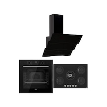 Ferre Icon Plus 75 Serisi QBL63CS-RS035-D023 3lü Cam Ankastre Set