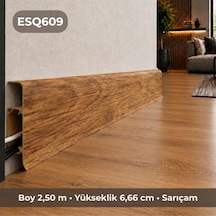 Esquero Kablo Kanallı PVC Süpürgelik 250 cm, Açılabilir Kapaklı, Sarıçam, ESQ609