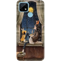 Realme C25S Kılıf Desenli Ananas Camera Glass 1358
