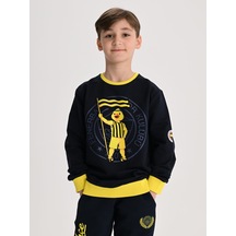 Fenerbahçe Lacivert Tribün Yellow Çocuk Sweatshirt Fb Laci Yeni