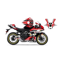 Yamaha Yzf R7 Ferrari Tasarım Parçalı Ful Kaplama