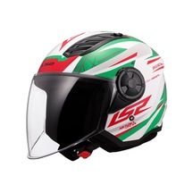 Ls2 Airflow 2 Draze Açık Kask Beyaz-yeşil-kırmızı