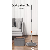 Moppak Mop Temizlik Seti Temiz Kirli Su Ayrımı Mikrofiber Kare Başlık