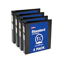 Economy View Binder, 3,8 Cm Yuvarlak Halka, Siyah, 5725 1.5 Inch