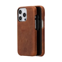 Bouletta Apple Uyumlu iPhone 15 Pro Deri Arka Kapak F360 G2