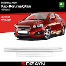 S-dizayn Chevrolet Aveo 2 Sd Kapı Koruma Çıtası Krom 2011-2020