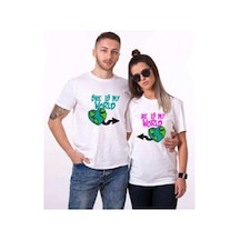 Tshirthane My World Sevgili Kombinleri Tshirt Kombini Beyaz