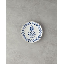 Carnival Tulip Bone Porselen Pasta Tabağı 20 Cm Lacivert-beyaz Çok Renkli