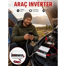 Araç İçi Elektrik Dönüştürücü 500w Priz İnvertör 3855796