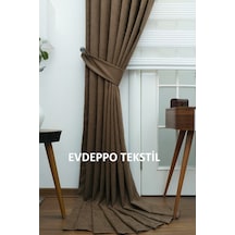 Taç Soft Kahve Fon Perde Kahverengi