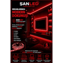 3 Çipli Şerit Led Kırmızı Renk 12v 5 Metre