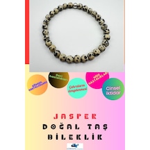 Gümüştel El Sanatları Sertifikalı Jasper Doğal Taş Bileklik 6 Mm Aaa Kalite Sürpriz Çok Renkli