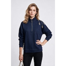 Vedi Kadın Sweatshirt 27vk8068 Lacivert