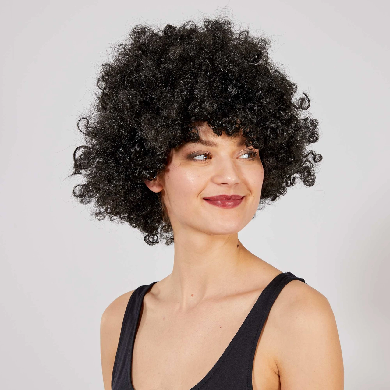 Siyah Renk Kıvırcık Afro Bonus Peruk - Zmff-52886 18