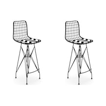 Knsz kafes tel bar sandalyesi 2 li zengin syhaldo 75 cm oturma yüksekliği ofis cafe bahçe mutfak