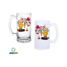 Garfield Kulplu Bira Bardağı Buzlu Veya Şeffaf Seçenekli 0291