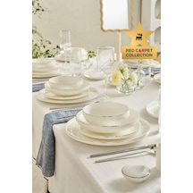 Karaca  Red Carpet Collection Stream Bone Merope 53 Parça 12 Kişilik Yemek Takımı Platin