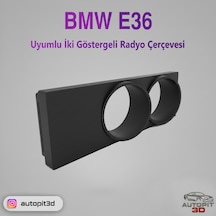 İki Göstergeli Bmw E36 Radyo Çerçevesi Radyo Çerçevesi