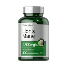 Horbäach Lions Mane Mushroom Extract 4200mg 120 Capsul Vege...