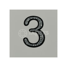 Taşlı Ütülenebilen Veya Sticker Olarak Kullanılabilen 6cm ''3'' Sayısı