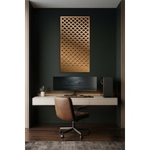 Pul Dekoratif Panel Metal Duvar Tablosu - Duvar Sanatı - Duvar Dekoru - Bronz