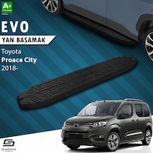 S-dizayn Toyota Proace City Uzun Şase Evo Siyah Yan Basamak 213 Cm 2018 Üzeri A+ Kalite