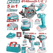 Total TOSLI241081E Daire Testere + Zımpara + Darbeli Vidalama Set