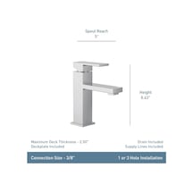 Moen Revyl Mat Siyah Tek Kolu Tek Delikli Modern Banyo Lavabo Bat Diğer
