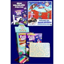 Foılart Peel & Press Yapışkanlı Renkli Basklı Folyo Sanatı 1 Li Uzay Temalı Set