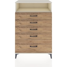 Hyperion Dolap Tek Raflı 5 Çekmeceli 88x44x134 Aytaşı-çam Aytaşı