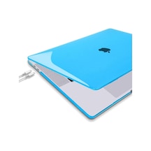 13" Apple Uyumlu MacBook Pro M2 A2686 Kristal Mavi Kılıf Koruyucu + Ekran Filmi