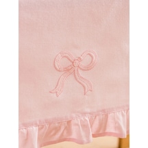 Pembe Fiyonk Nakışlı Fırfır Detaylı Runner 45x150 Cm
