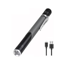 Sones B35 Xpg+led Mini Kalem Işığı Üç Işık Kaynağı Kullanışlı El Fenerleri Gri