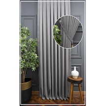 Evdepo Home Gri Fon Perde Tek Kanat (539795293) Gri