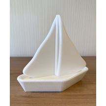 Minimalist Yelkenli Biblo - 3d Yazıcı Özel Tasarım Dekoratif Masa Üstü Obje